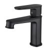 Basin Faucet Parts Matte Black Single Hole Bathroom Face Basin Faucet (2)
