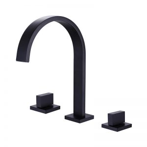 Bathroom Basin Faucet Deck Design Square Round Basin Faucet 3 Hole Sink Faucet (5)