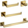 Bathroom Shelf With Towel Bar 7 Pieces Bathroom Hardware Set Stainless Steel (1)