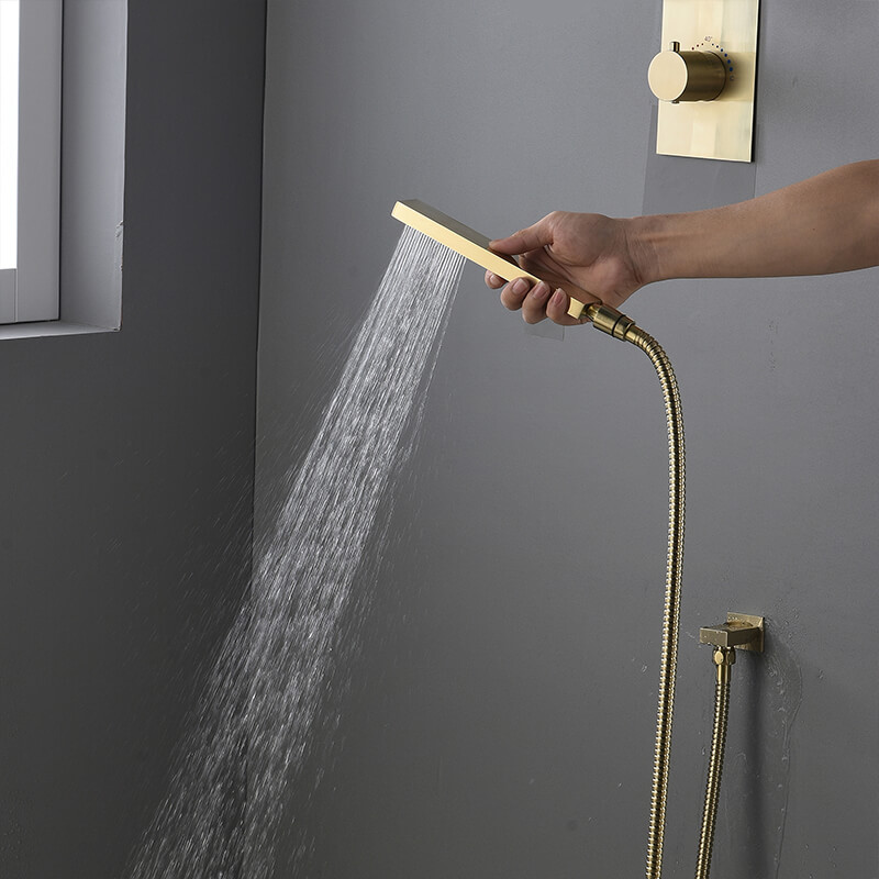 Shower Fixture Set Wholesale Single Handle Shower Faucet Gold (6)