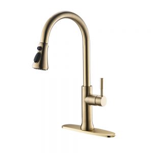 Smart Kitchen Faucet Single Handle Stainless Steel Brushed Gold (7)