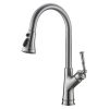Commercial Kitchen Faucets Brushed Nickel 360 Degree Rotation Faucet (3)
