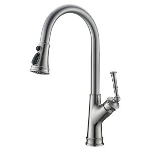 Single Handle Pull Down Kitchen Faucet 304 Stainless Steel Pull Out (3)