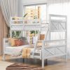 Twin Over Full Bunk Bed With Ladder And Safety Guardrail Full Bunk Beds For Kids (8)