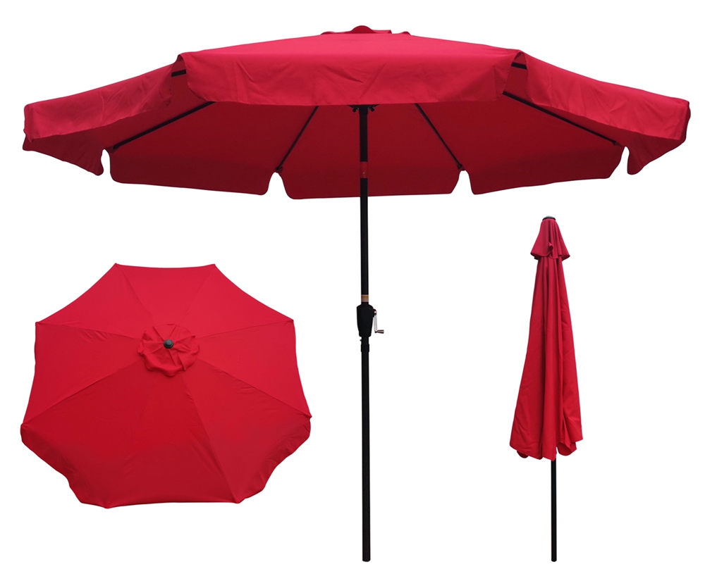 10ft Patio Umbrella Market Round Umbrella Outdoor Garden Umbrellas (1)