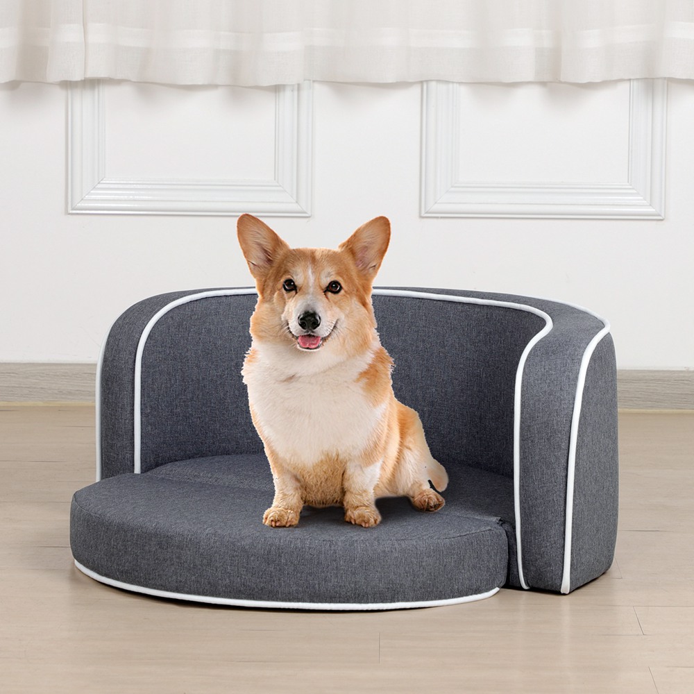 30 Pet Sofa Dog Sofa Cat Sofa With Wooden Structure And Cushion (9)