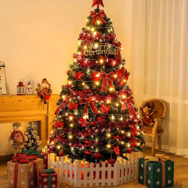 Artificial Fir Christmas Tree Holiday Decoration With 350 Led Lights (6)