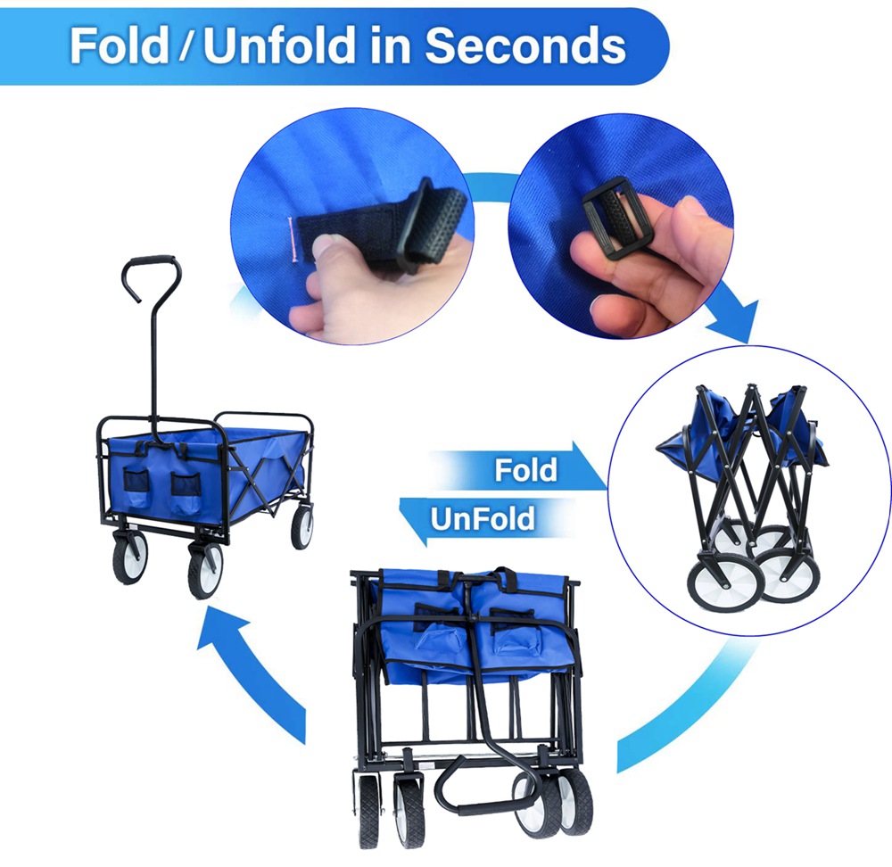 Collapsible Folding Outdoor Portable Utility Cart (1)