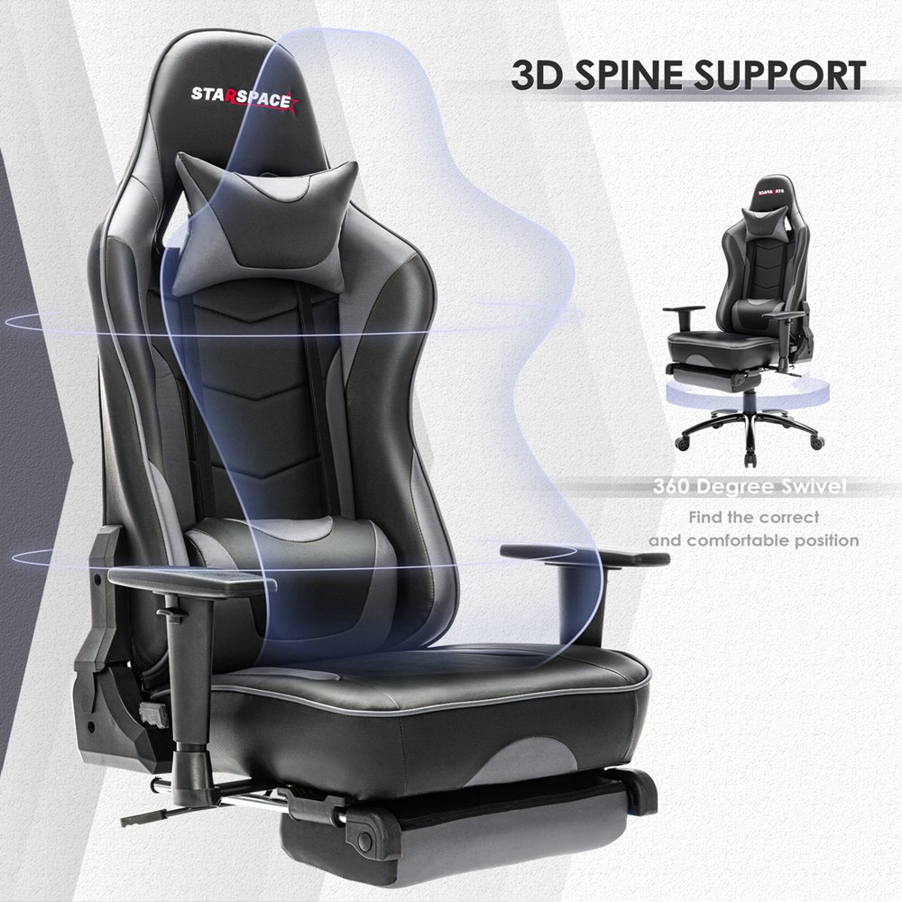 Ergonomic Gaming Chair Racing Style Adjustable Height Pc Computer Chair With Headrest (7)