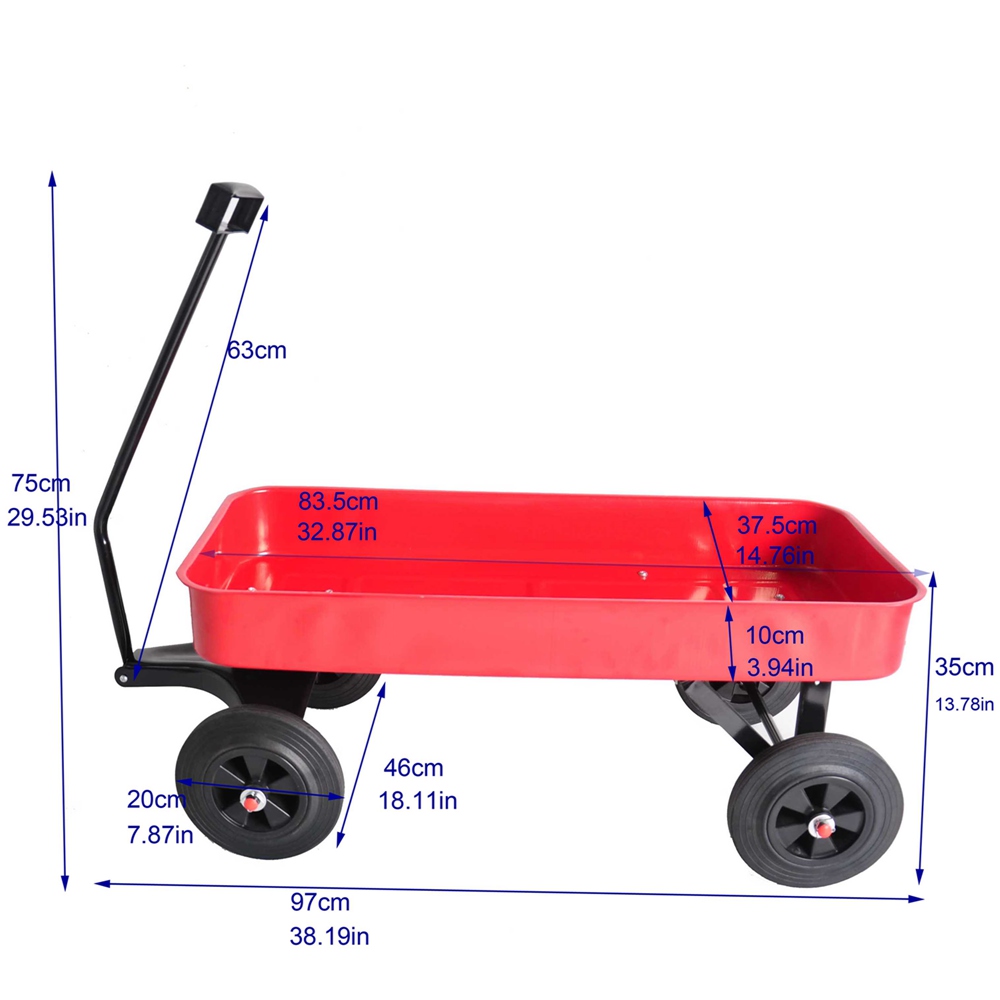 Garden Cart All Terrain Cargo Wagon With Solid Wheels (48)