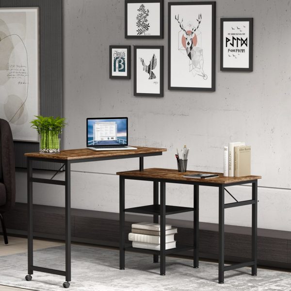 Home Office L Shaped Rotating Standing Computer Desk Rotating Corner Computer Desk (5)