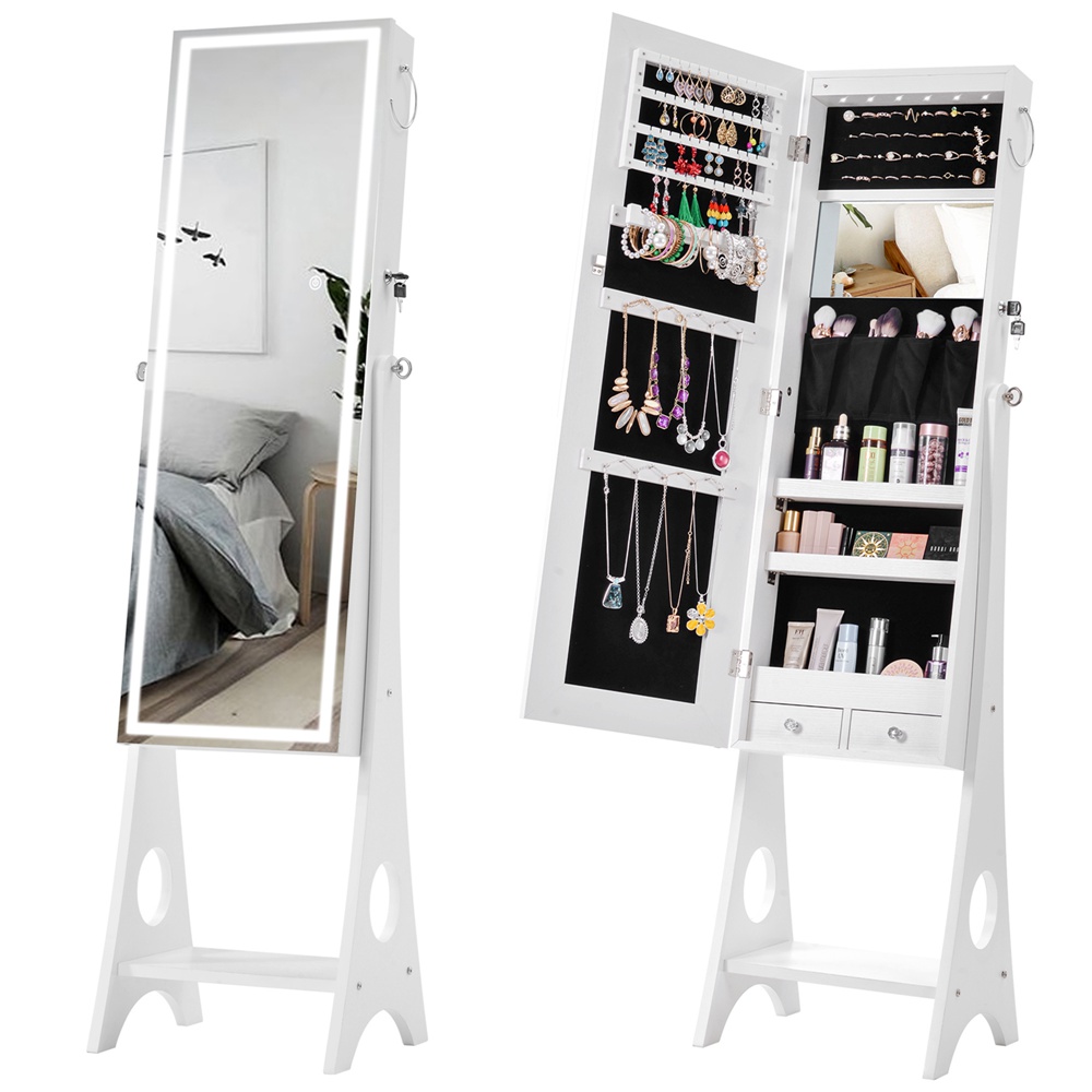 Jewelry Armoire Mirror Cabinet For Living Room Or Bedroom (10)