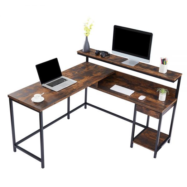L Shaped Desk With Storage Shelves And Monitor Shelf And Cpu Stand For Home And Office (14)