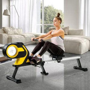 Magnetic Rowing Machine With 46 Slide Rail Compact Folding Rower (10)