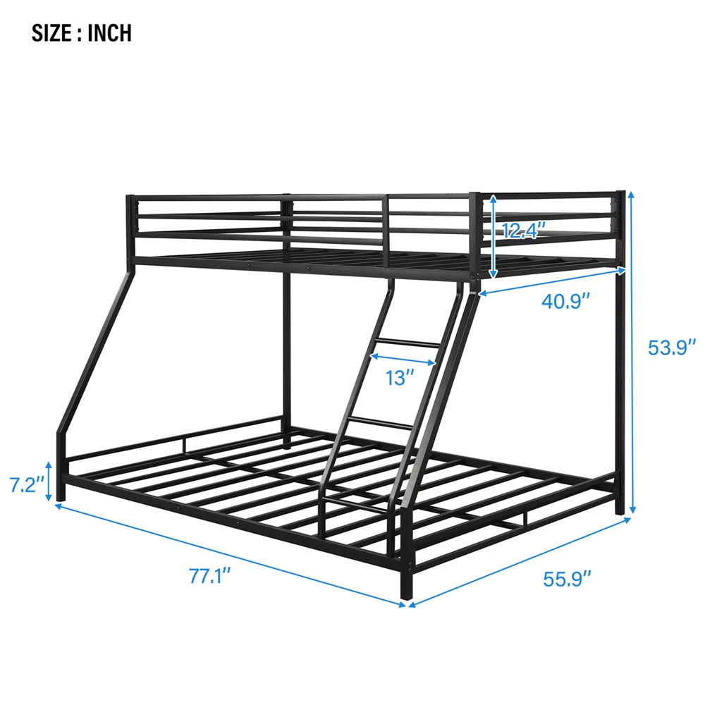 Metal Bunk Bed Twin Over Twin Bunk Bed With Stair (3)