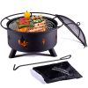 Outdoor Bbq Grill Bonfire Burning Wood Grill For Family Firepit Cooking Grill (4)