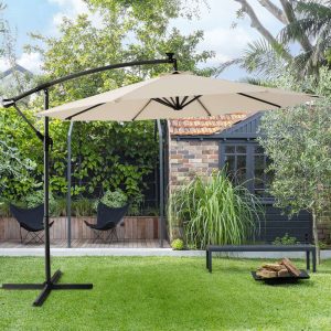 Patio Offset Lighted Hanging Cantilever Umbrella For Outdoor (25)