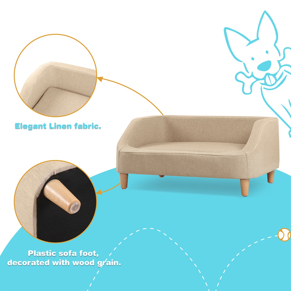 Pet Sofa Bed For Dog And Cat With Movable Cushion (3)