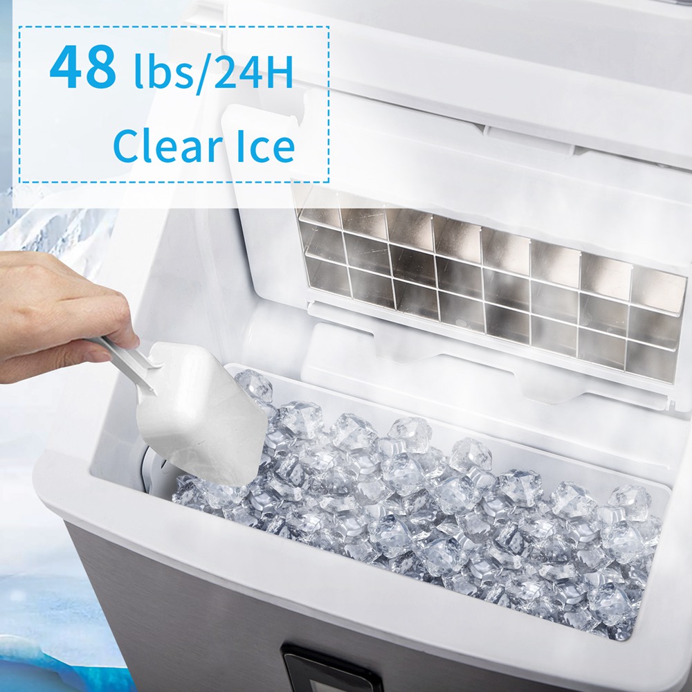 Portable Countertop Ice Maker Machine For Crystal Ice Cubes (11)