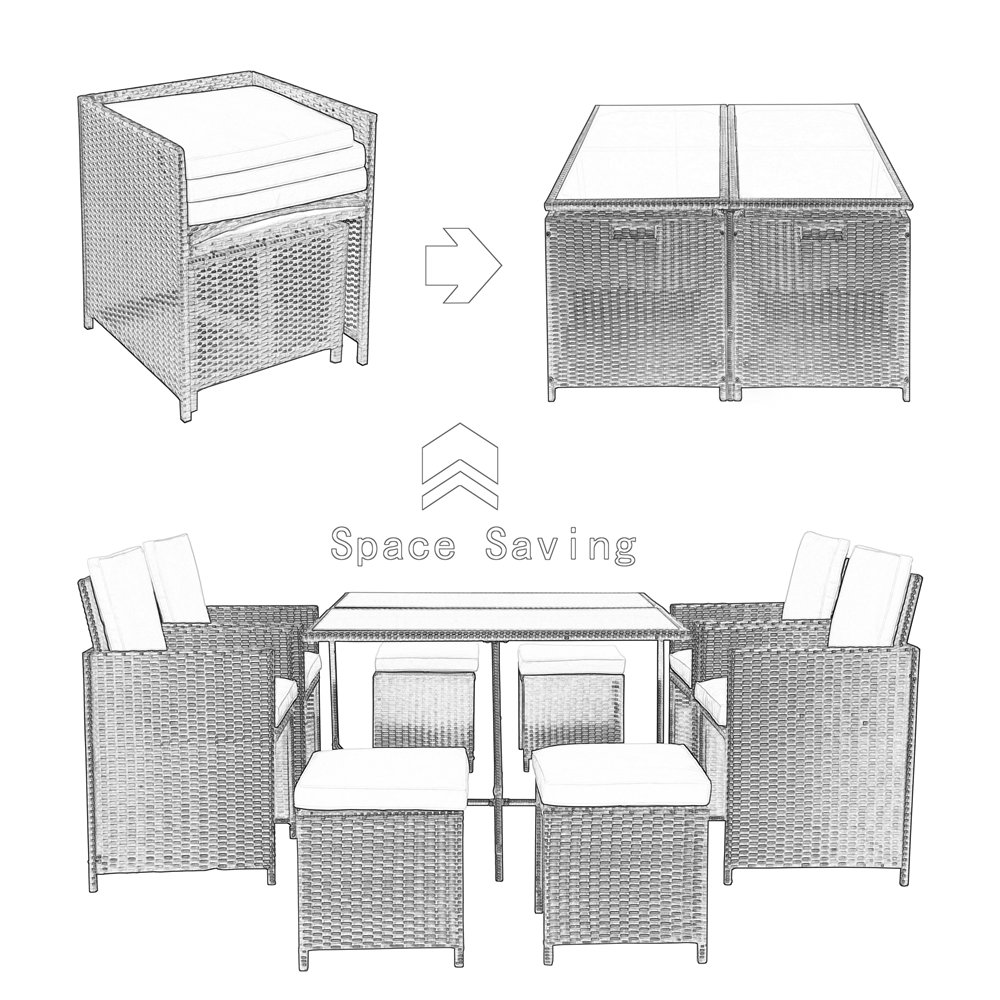 Pretzel Rattan Sectional Sofa Outdoor Patio Furniture Sets (1)