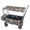 Push Utility Foldable Wagon Shopping Cart With Removable Canopy (11)