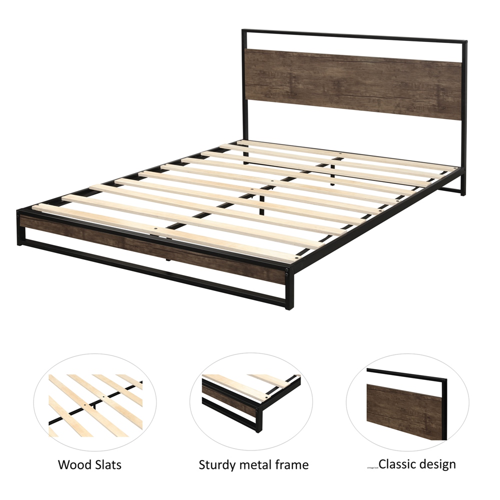 Queen Metal Bed Frame Twin And Queen Size For Any Bedroom (1)