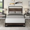 Twin Metal Bed Frame Black Metal Platform Bed With Wood Slats (5)