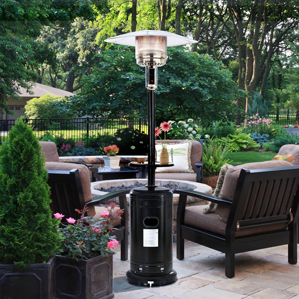 Outdoor 48000btu Patio Heater Standing 87 Propane Gas Garden Heater With Adjustable Table And Moving Wheels (16)