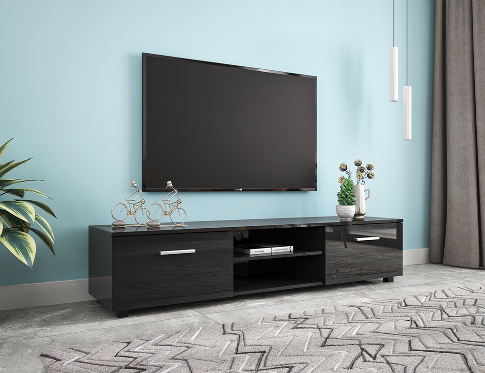 Tv Stand For 70 Tv Stands Media Console Entertainment Center Television Table 2 Storage Cabinet With Open Shelves (1)
