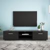 Tv Stand For 70 Tv Stands Media Console Entertainment Center Television Table 2 Storage Cabinet With Open Shelves (2)
